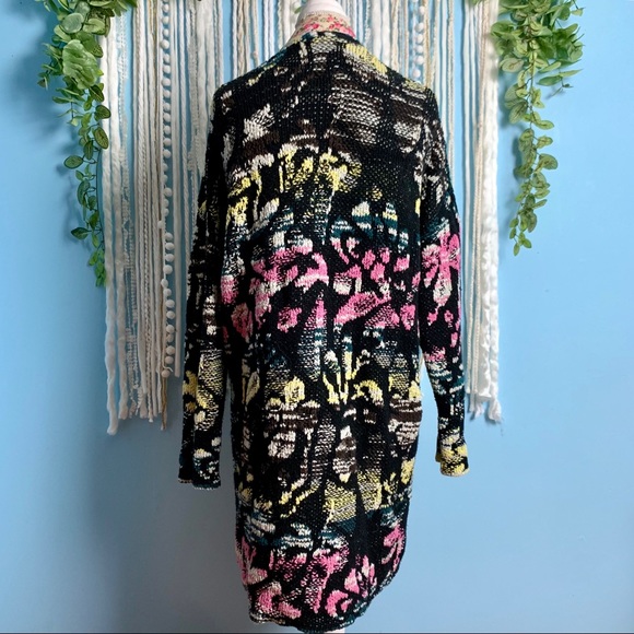 Free People Think Twice Multi Stripe Cardigan M - Picture 4 of 9